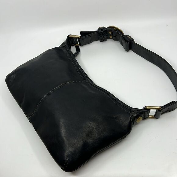 Coach Bleecker Hobo 11416 Black Glove-Tanned Leather Shoulder Bag Y2K Tattersall - Picture 4 of 17